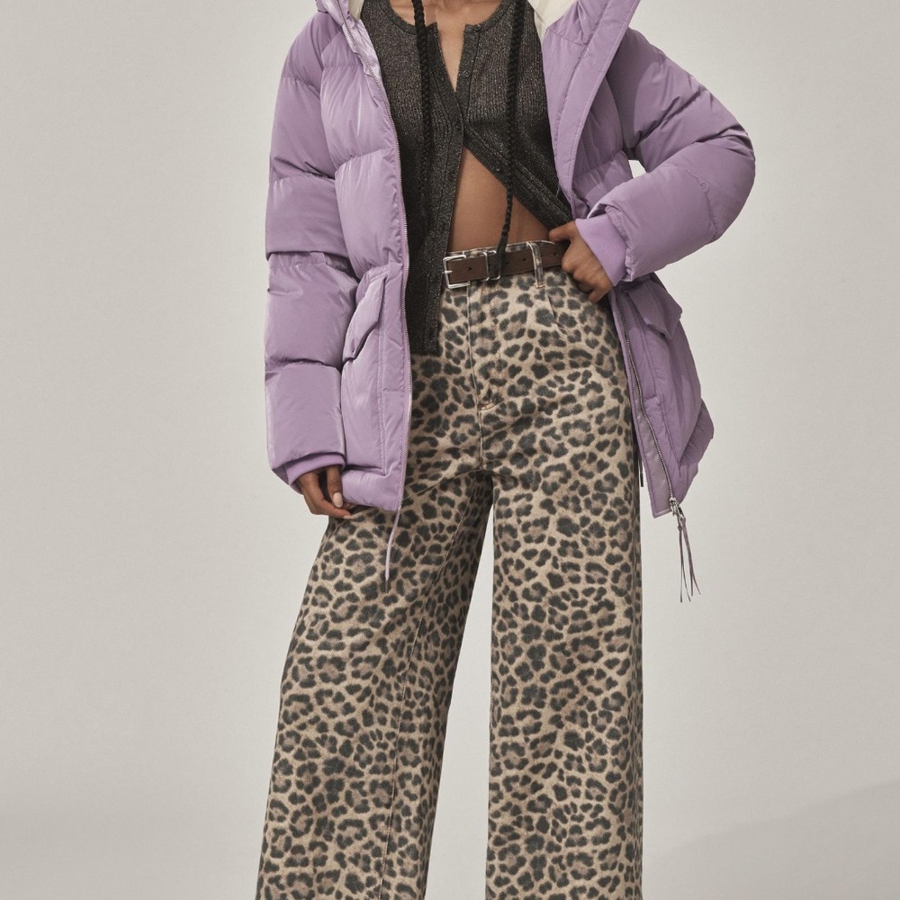 The Leon Double Hem High-Rise Wide-Leg Cuffed Jeans by Pilcro